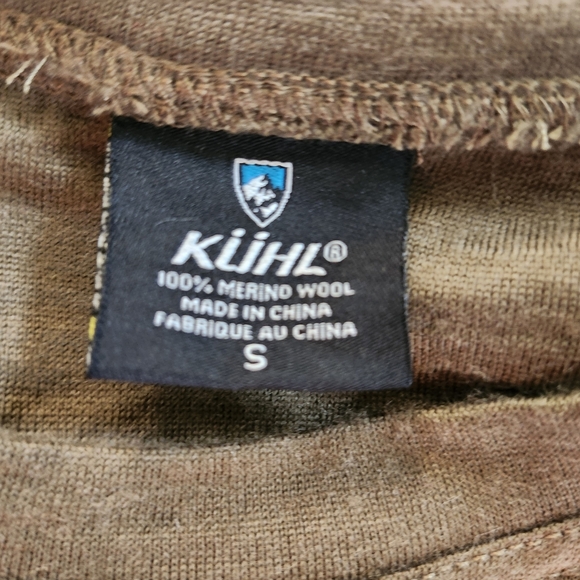 Kuhl Skar Long Sleeve Crew Tee Sz Small Rustic Relaxed Fit 100%Merino Gorpcore - Picture 8 of 11